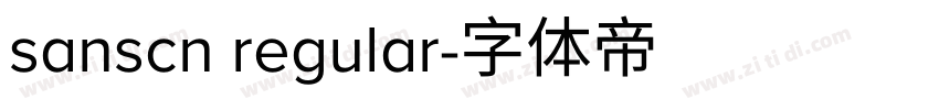 sanscn regular字体转换